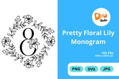 Pretty Floral Lily Monogram Product Image 1