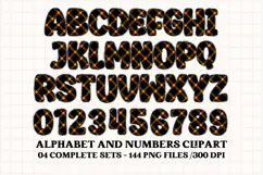 Halloween Alphabet png clipart, halloween letters doodle Product Image 2