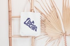 Liberia Cut File | Word Art in Country Shape Product Image 2