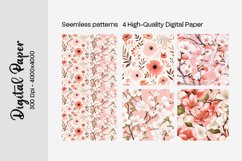 Floral Digital Paper Seamless Patterns Product Image 1