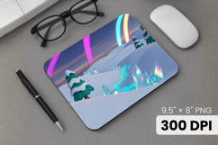 Winter Wonderland Snowflake PNG, Icy Tree Mouse Pad Design Product Image 1