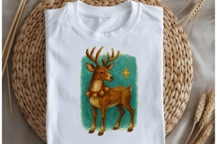 Oil painted reindeer png design for T-shirts Product Image 5
