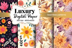 Floral Digital Paper Seamless Patterns Product Image 1