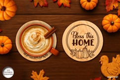 Thanksgiving Coaster Laser Cut | Drink Coaster | SVG Product Image 1