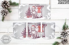 Merry Catmas Mug Wrap - Christmas Mug Sublimation Product Image 1