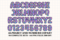Valentine Alphabet Clip Art, valentines day letters doodle Product Image 2