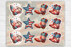 4-th of July. Print &amp; Cut Stickers PNG Product Image 2