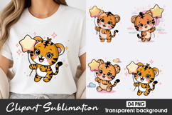 Cute Tiger Cub Clipart PNG Product Image 1