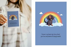 Dachshund sympathy card, Dog condolence cards, Pet loss card Product Image 9