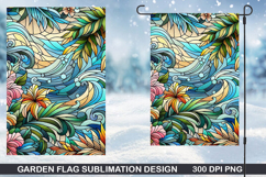 Flowers Garden Flag Sublimation| Flower Garden Flag PNG Product Image 1