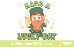 Happy St Patrick&#039;s Day PNG DTF Irish Lucky Leprechaun Beer Product Image 1
