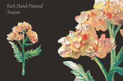 Hand Painted Oil Pastel Floral Clipart Bundle Product Image 8