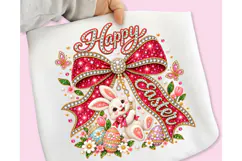 Rhinestone Easter Bow PNG, Easter Coquette Bow PNG, Bunny Product Image 3