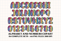 Knitted Alphabet png clipart, knitted texture doodle letters Product Image 2