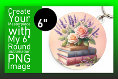 Trendy Round Design for Sublimation , Books Product Image 1