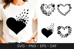 Splash Heart Love Design SVG PNG Product Image 1