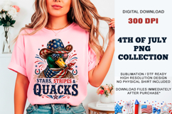 Stars, Stripes &amp; Quacks PNG | Patriotic Duck DTF Product Image 7