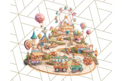 Tiny Carnival Friends Clipart PNG, Animal Fair Festival Product Image 4