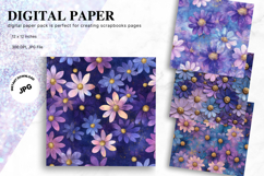 Flower Pattern Background Wallpaper Digital Paper_8 Product Image 1