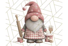 Cozy Winter Gnome Clipart PNG, Christmas Gnome Clip Art Product Image 4