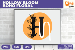 Hollow Bloom Boho Floral Monogram Product Image 1