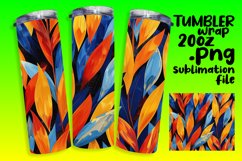 Striped Petal Sublimation Tumbler Art Product Image 1