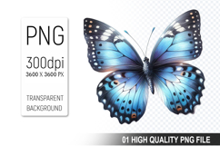 Cute Butterfly Clipart PNG, Valentine&#039;s Day Animal PNG File Product Image 1