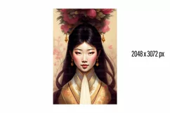 10 images Asian woman art. Instant Download: Exquisite Asian Product Image 3
