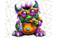 Spooky Cute Monster PNG Clipart, Adorable Halloween Monsters Product Image 4