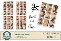Whimsical Forest Digital Paper, Rose Gold Forest Journaling Product Image 8