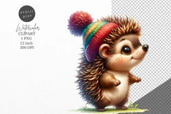 Hedgehog clipart, Woodland animals clipart Product Image 1
