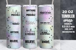 Motivational Quotes Tumbler Wrap Sublimation Product Image 1