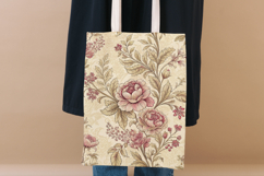 Baby Yellow Toile Digital Paper Pack, Vintage Floral Toile Product Image 8