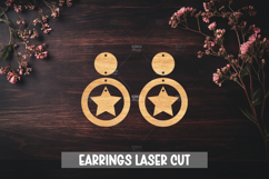 Celestial Style Laser Cut Earrings SVG File Product Image 1