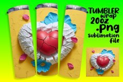 Colorful 3D Heart Tumbler Design Product Image 1