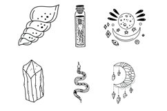 Tattoos Set 4 Procreate Brush Stamps, 30 Flash Tattoos Product Image 8