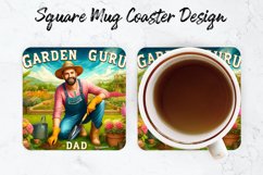 Garden Guru Dad Mug coaster | Coaster | Sublimation Design Product Image 1