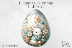 Elegant Easter egg Clipart BUNDLE PNG. Product Image 10