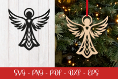 Christmas Angel laser SVG PNG| Christmas ornament Product Image 2