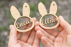 Bunny boys name tags for easter digital file download laser Product Image 8