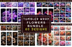 60 Designs Flowers Tumbler Wrap Bundle Product Image 1