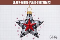 Black-White-Plaid-Christmas Sublimation Product Image 1