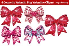 Coquette Valentine Clipart PNG Product Image 1