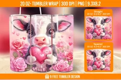 Highland Cow Tumbler Wrap Designs, Sublimation Wrap Product Image 1