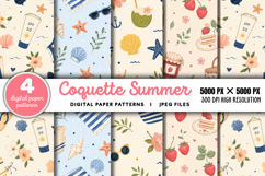 Coquette Cherry Digital Paper Bundle JPG Product Image 1