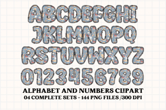 Fall Autumn Alphabet png clipart, fall autumn letters doodle Product Image 2