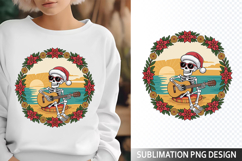 Funny Summer Skeleton Illustration - Sublimation PNG Design Product Image 1
