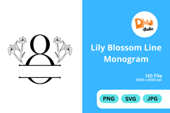 Lily Blossom Line Monogram Product Image 1
