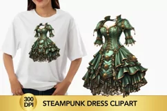 steampunk dress Clipart, steampunk dress png Product Image 1