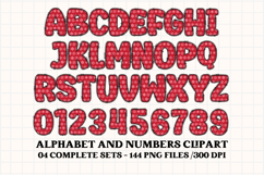 Christmas Alphabet png clipart, christmas letters doodle Product Image 2